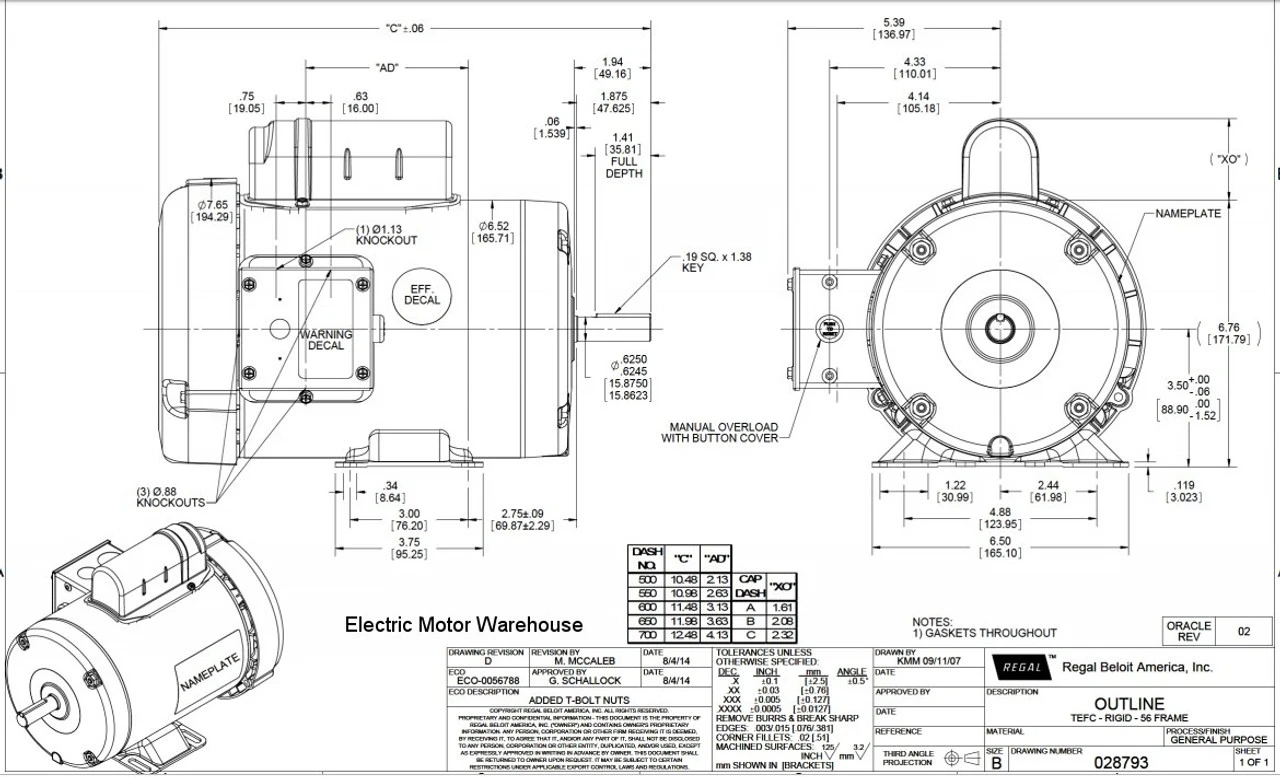 110109.00 Leeson | 1.5 Hp 3450 RPM 56 Frame TEFC 115/208-230V W/Overload Protection - Image 4