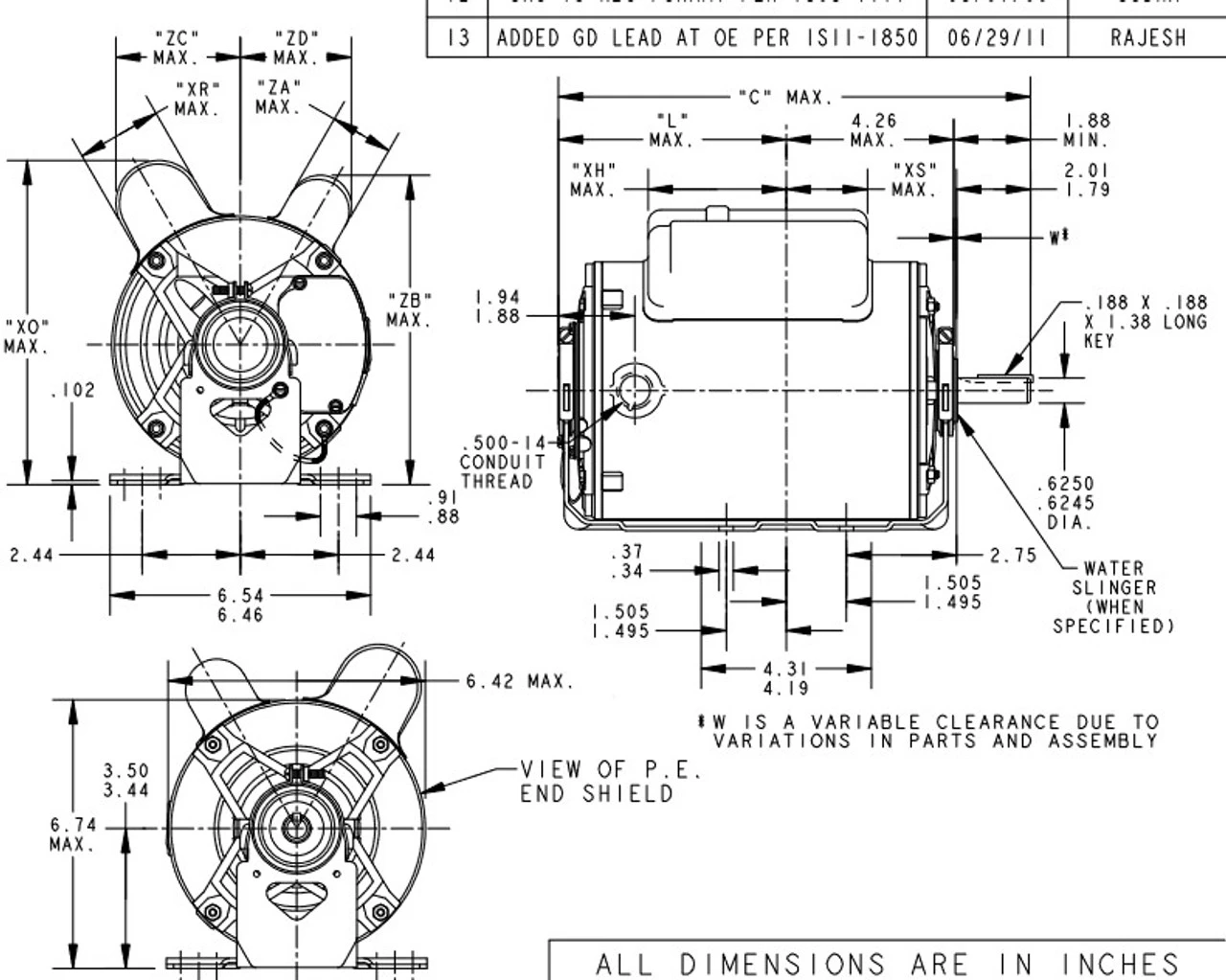 C1303 Marathon 3/4 Hp 1800 RPM 115/208-230V TENV 56 Frame Cap Start/Run Farm Motor - Image 4
