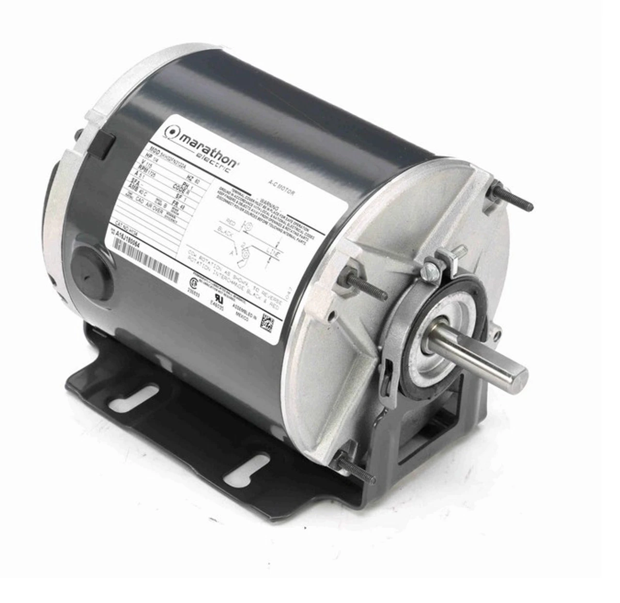 H134 Marathon 1/4 Hp 1800 RPM 115V TEAO 48Y Frame Split Phase Farm Motor