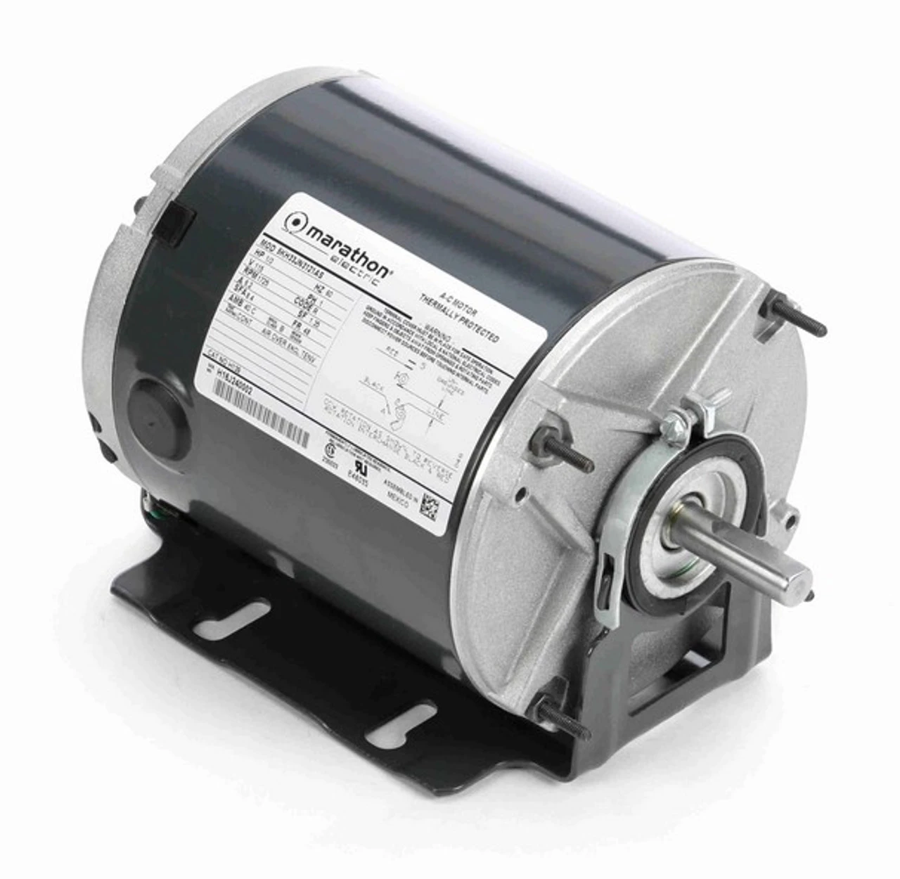 H139 Marathon 1/3 Hp 1800 RPM 115V TENV 48 Frame Split-Phase Farm Motor