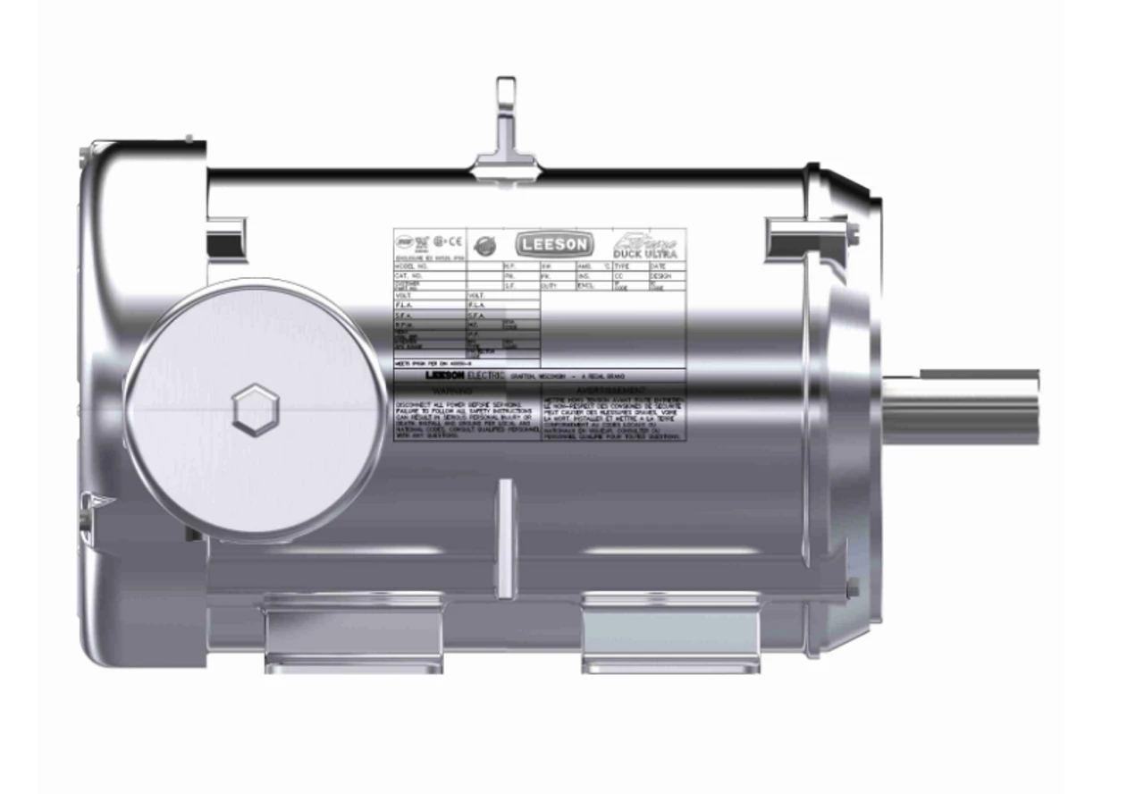 141411.00 Leeson Extreme Duck 10 Hp 3600 RPM 230/460V 3-Phase 215TC Frame TEFC (base) Motor - Image 2