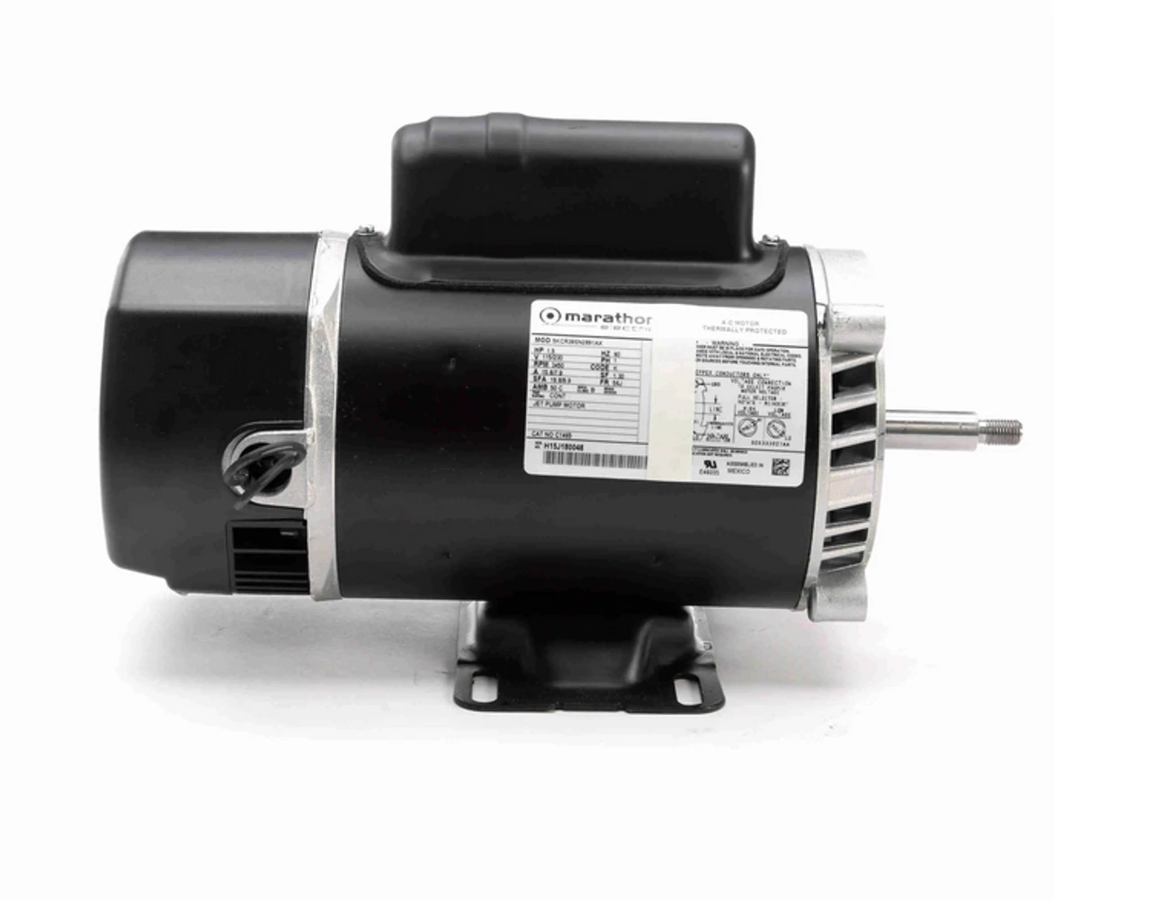 C1465 Marathon 1 1/2 Hp 2-Compartment Jet Pump Motor 3600 RPM 115/230V ODP 56J Frame (rigid Base) - Image 3