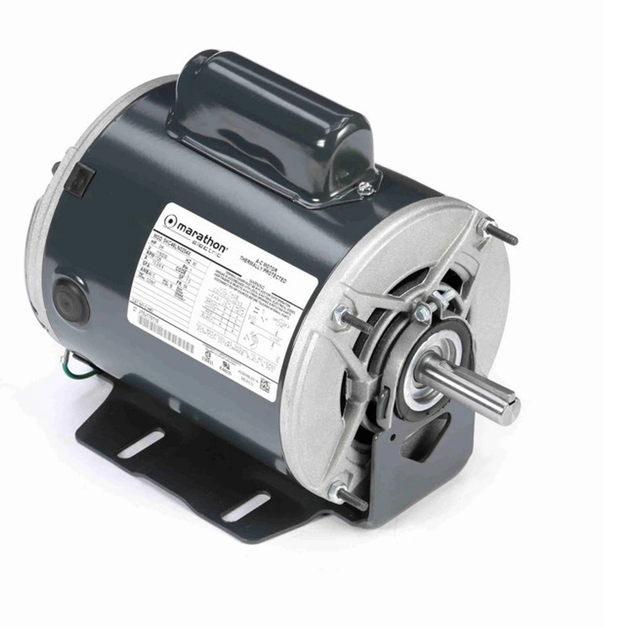 C1483 Marathon 3/4 Hp (1 Speed) 115/230V 1800 RPM ODP 56 Frame Cap Start Resilient Base Motor
