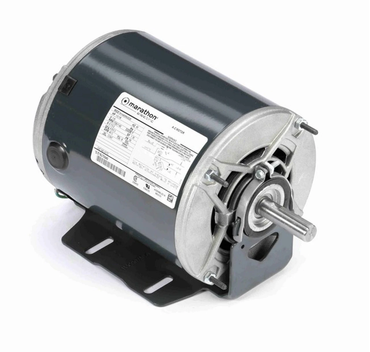 H173 Marathon 1/3 Hp (2 Speed) 115V 1800/1200 RPM ODP 56 Frame Resilient Base Blower Motor