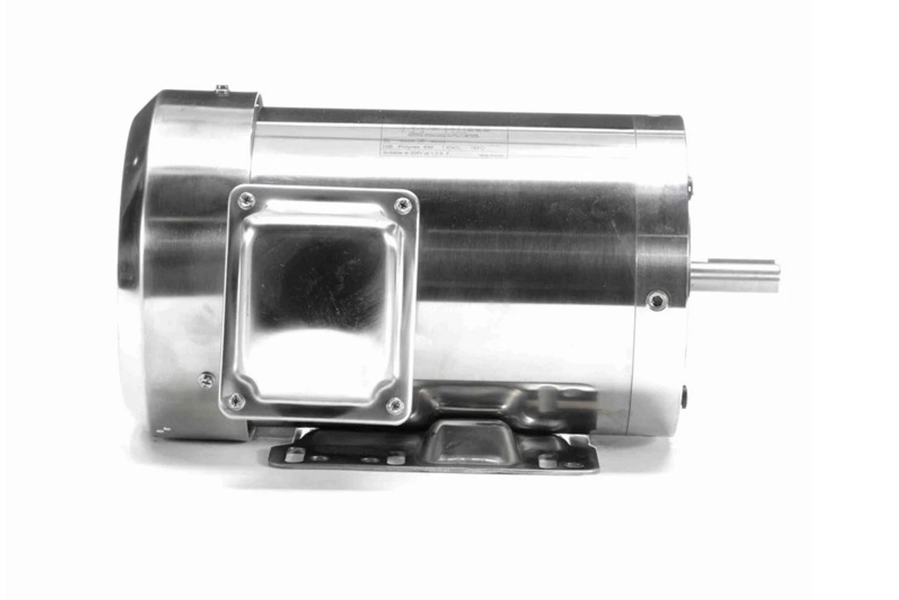 191417.00 Leeson 1 Hp 1200 RPM 208-230/460V 56HC Frame (Rigid Base) TEFC 3-Phase All-Stainless Wash-Down Motor - Image 3