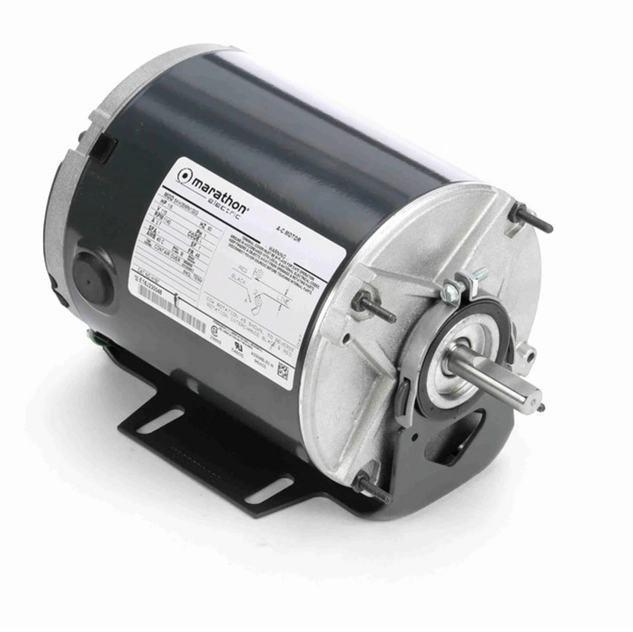 H197 Marathon 1/6 Hp 1200 RPM 115V TENV 48 Frame Split-Phase Farm Motor