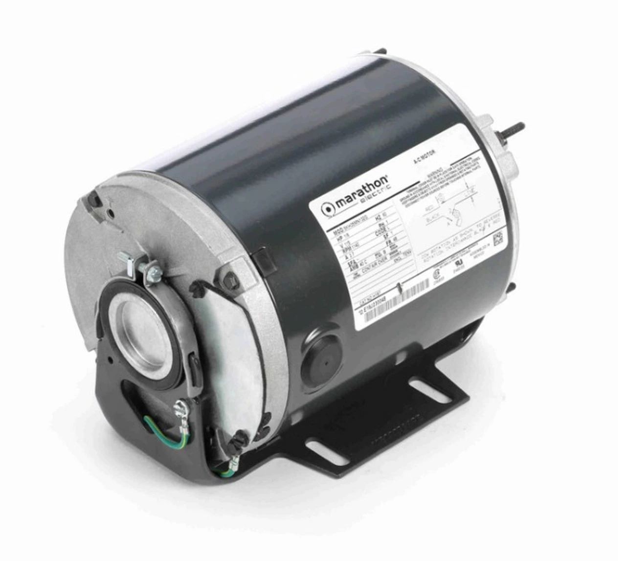 H197 Marathon 1/6 Hp 1200 RPM 115V TENV 48 Frame Split-Phase Farm Motor - Image 2