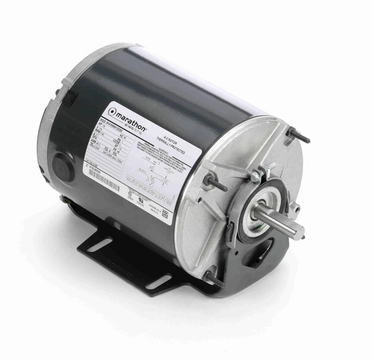 H198 Marathon 1/6 Hp 1200 RPM 115V TENV 48 Frame Split-Phase Farm Motor