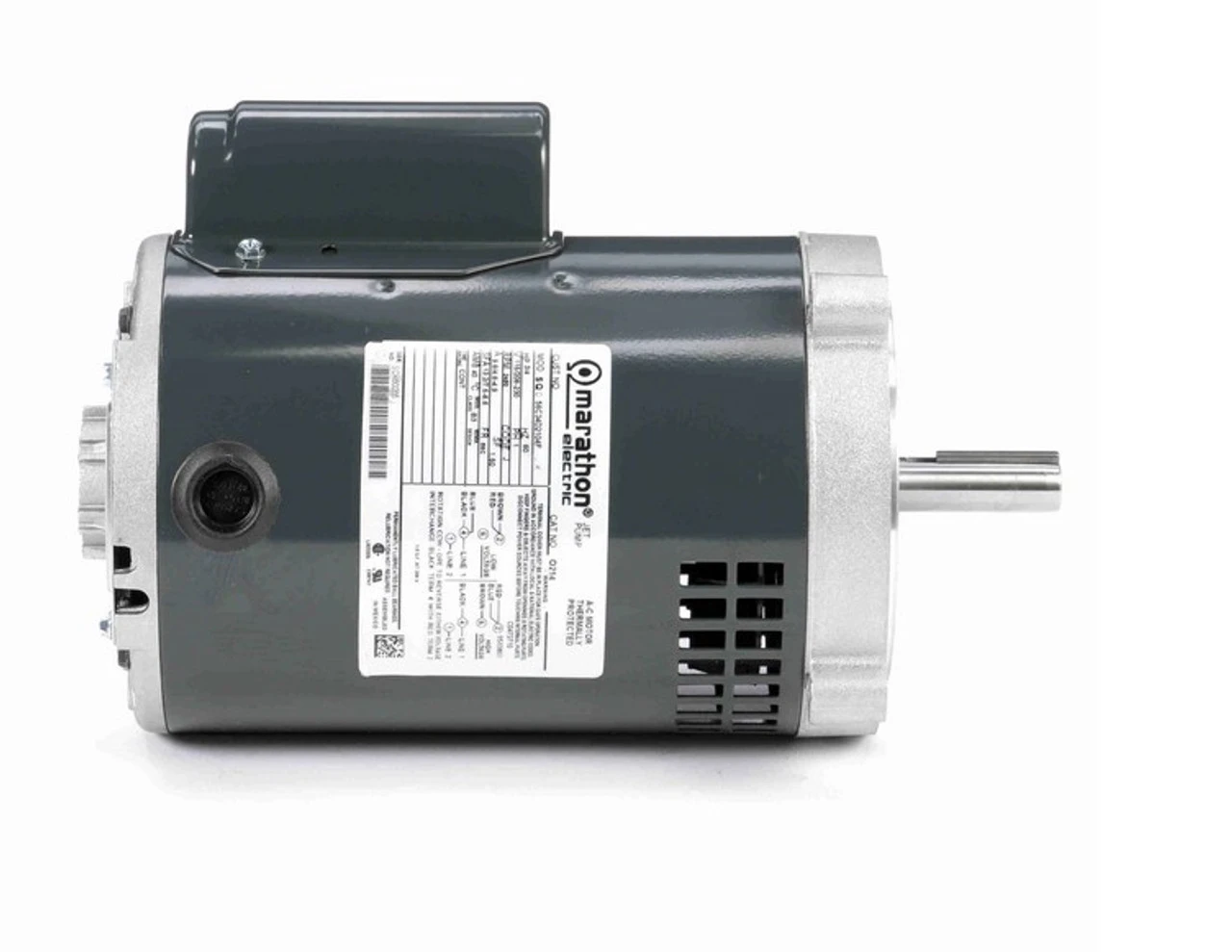O214 Marathon 3/4 Hp (1 Speed) 115/208-230V 3450 RPM ODP 56C Frame Cap Start Oil Burner Motor - Image 3