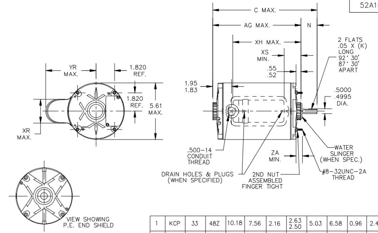 P239 Marathon 1/3 Hp 1800 RPM 115/230V TENV 56Y Frame PSC Farm Motor - Image 4