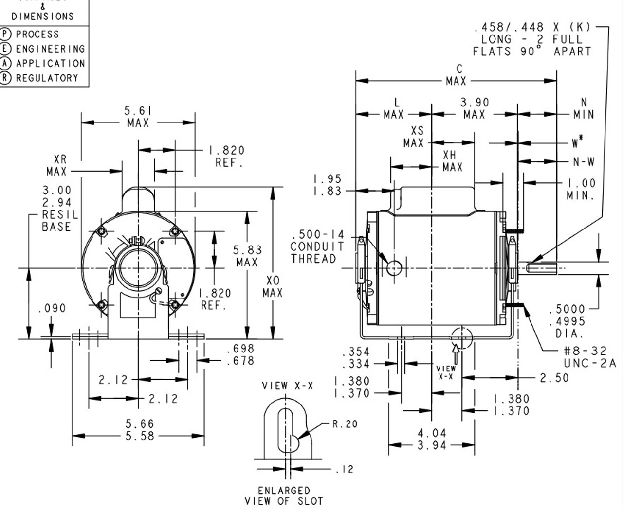 P251 Marathon 1/2 Hp 1200 RPM 115/230V TENV 48Z Frame PSC Farm Motor - Image 4