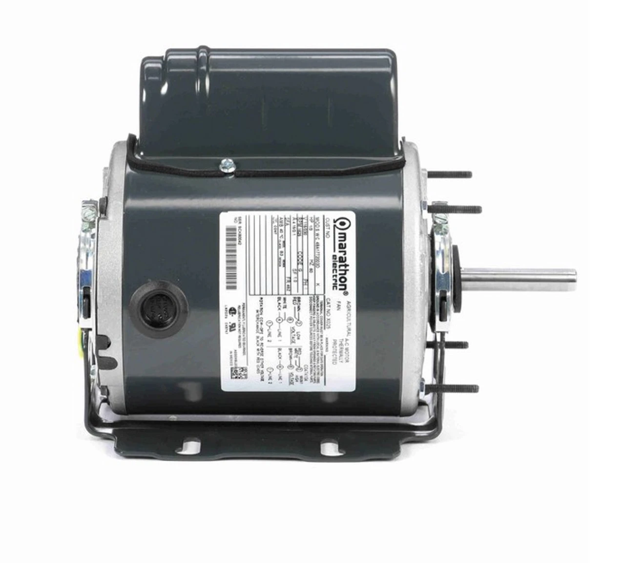 X025 Marathon 1/3 Hp 1800 RPM 115/230V TEAO 48Z Frame PSC Farm Motor - Image 3