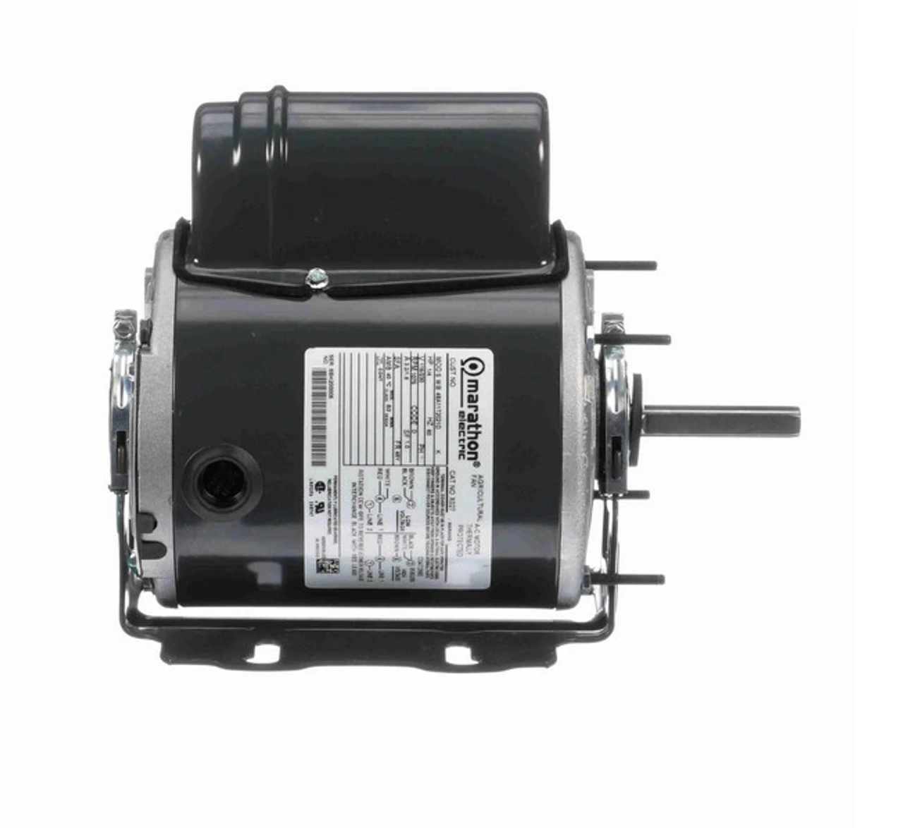 X027 Marathon 1/4 Hp 1200 RPM 115/230V TEAO 48Z Frame PSC Farm Motor - Image 3
