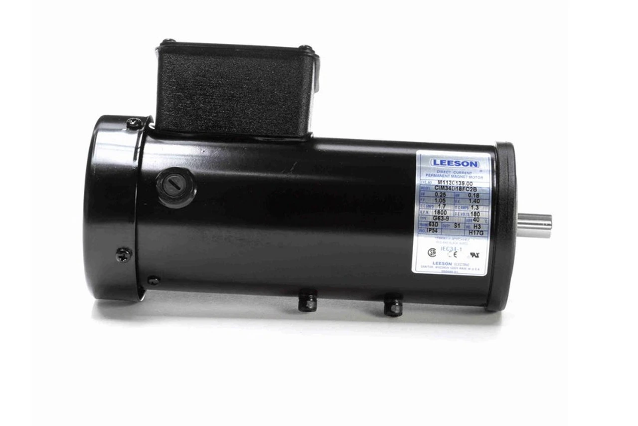 M1130139.00 Leeson 0.25 KW 1800 RPM 180VDC 63D Frame IP54 (No Base) TEFC Controllable DC Motor - Image 3
