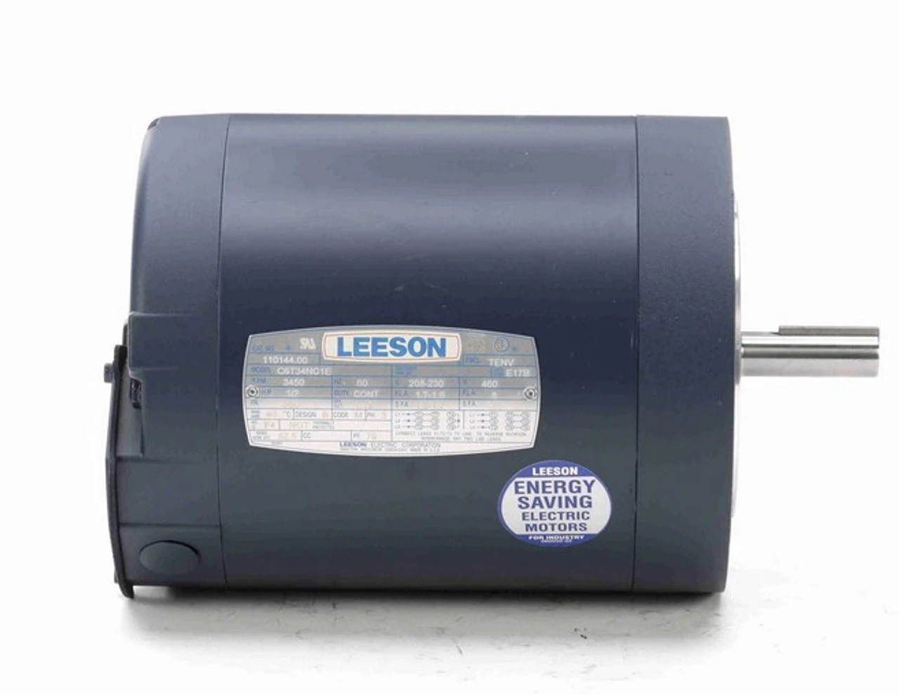110144.00 Leeson 1/2 Hp 3600 RPM 208-230/460V 56C Frame TENV C-Face (No Base) 3-Phase Motor - Image 3