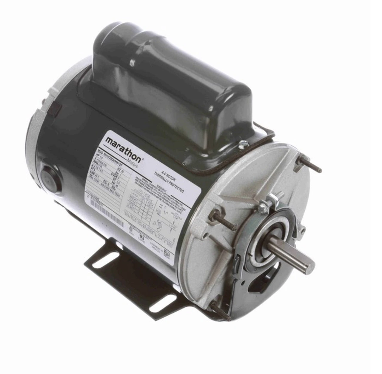 HG648 Marathon 1/3 Hp 1800 RPM 115/208-230V TEAO 48 Frame Cap Run Farm Motor