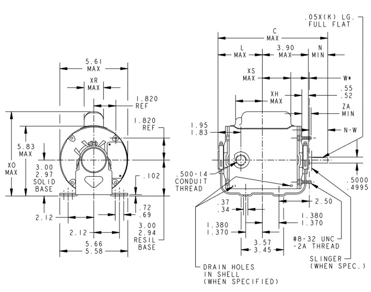 HG648 Marathon 1/3 Hp 1800 RPM 115/208-230V TEAO 48 Frame Cap Run Farm Motor - Image 4