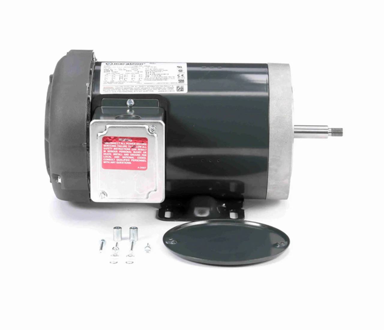 J064A Marathon 1 1/2 Hp 3-Phase Jet Pump Motor 3600 RPM 208-230/460V TEFC 56J Frame (rigid Base) - Image 3