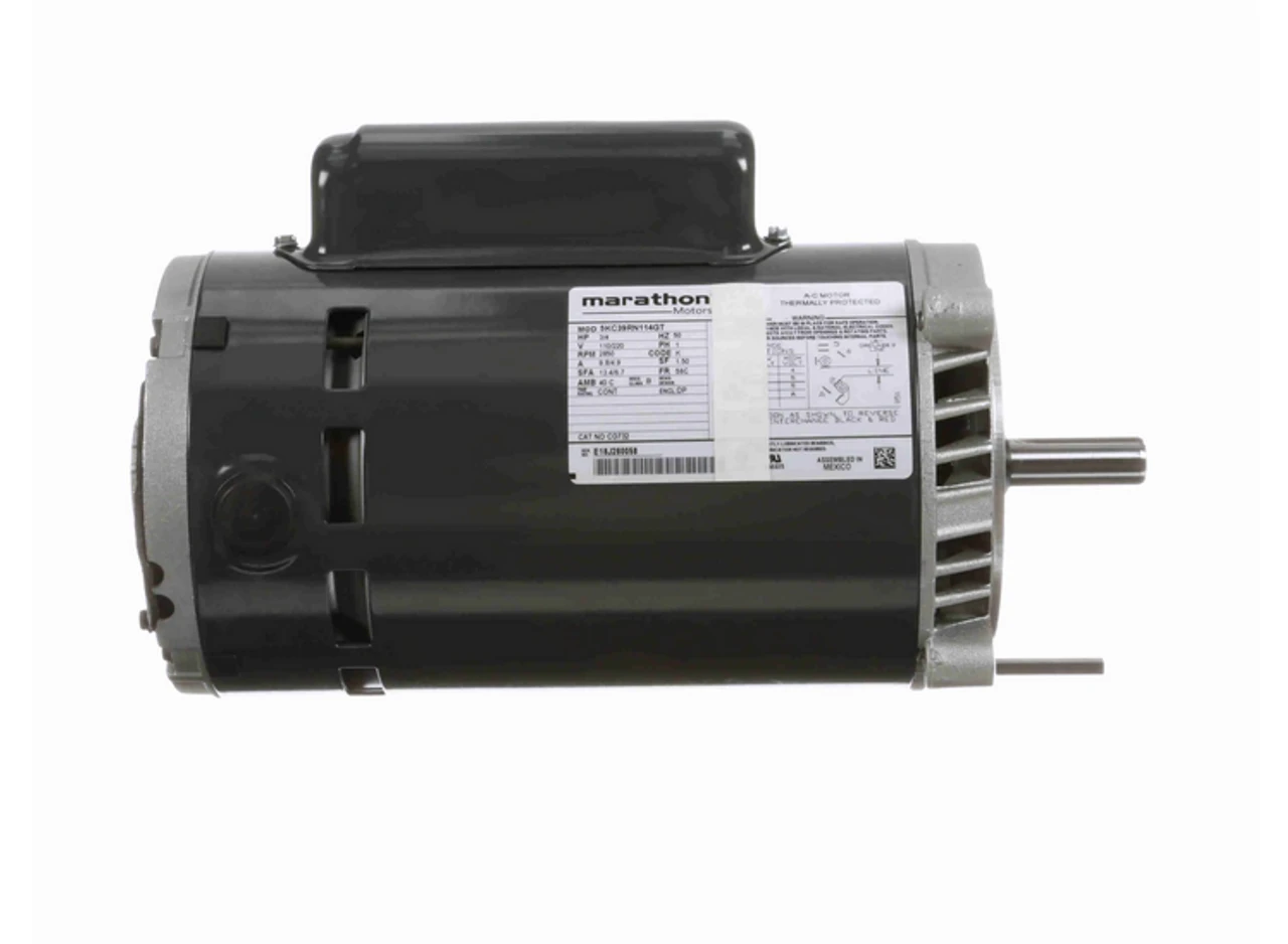 CG732 Marathon 3/4 Hp Basic Jet Pump Motor 3000 RPM 110/220V ODP 56C Frame (no Base) - Image 3