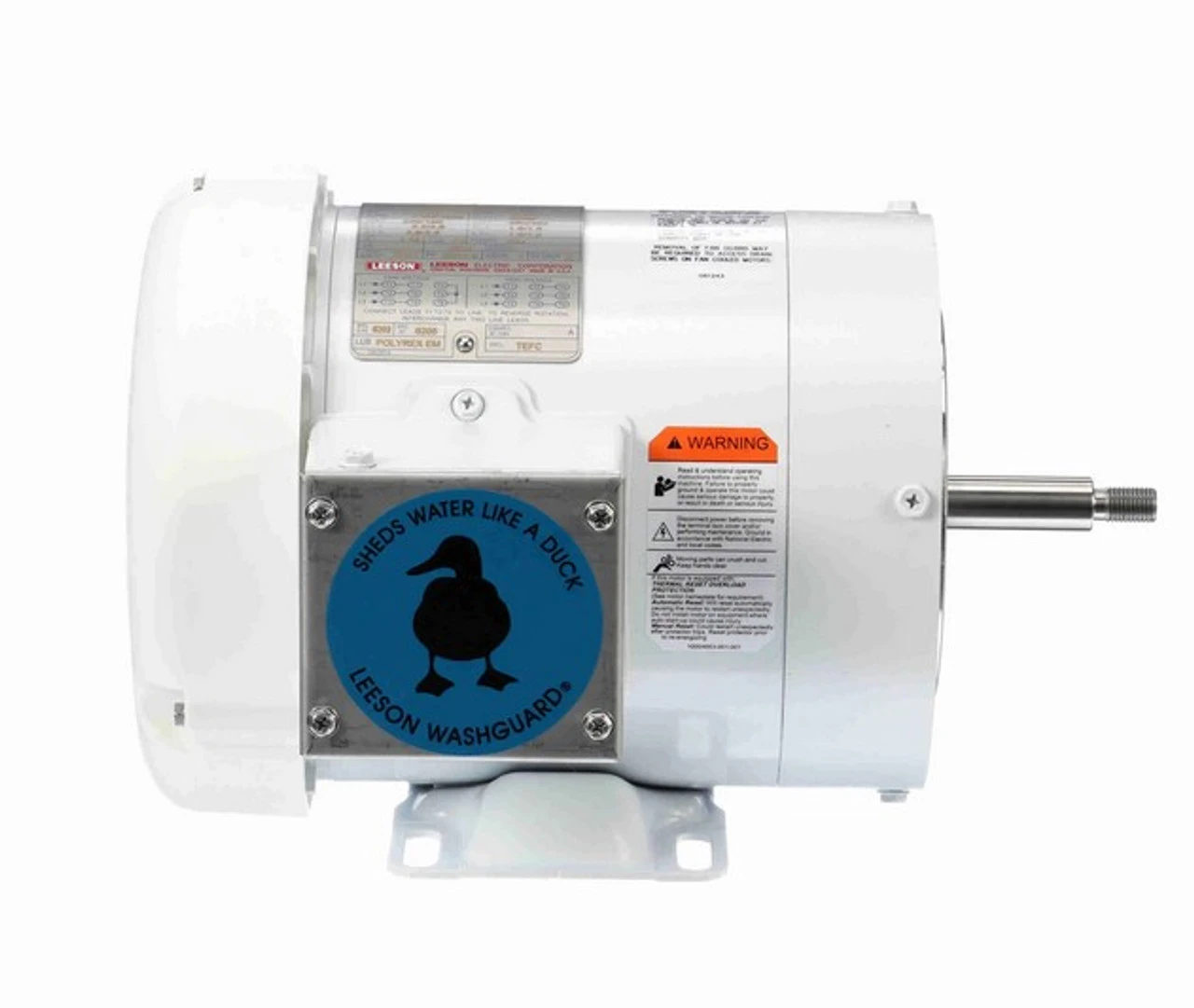 116780.00 Leeson 1 Hp 3600 RPM 208-230/460V 56J Frame (Rigid Base) TEFC 3-Phase Wash-Down Jet Pump Motor - Image 3