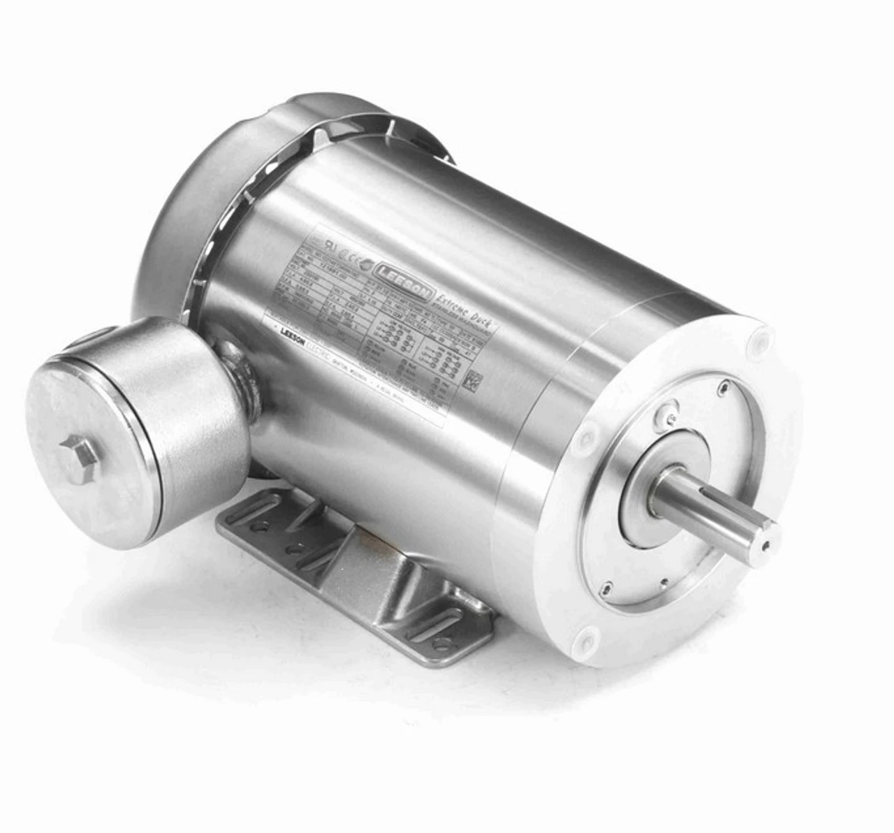 121881.00 Leeson 2 Hp 3600 RPM 230/460V 145TC Frame (Rigid Base) TEFC 3-Phase Stainless Wash-Down Motor