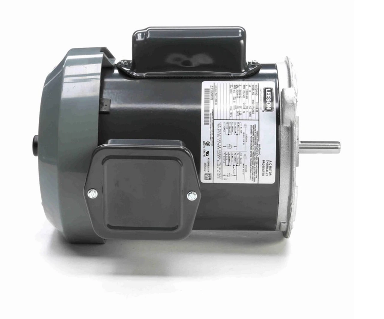117888.00 Leeson 1/2 Hp 1800 RPM 115/230V 56YZ Frame TEFC 1-Phase Auger Drive Motor - Image 3