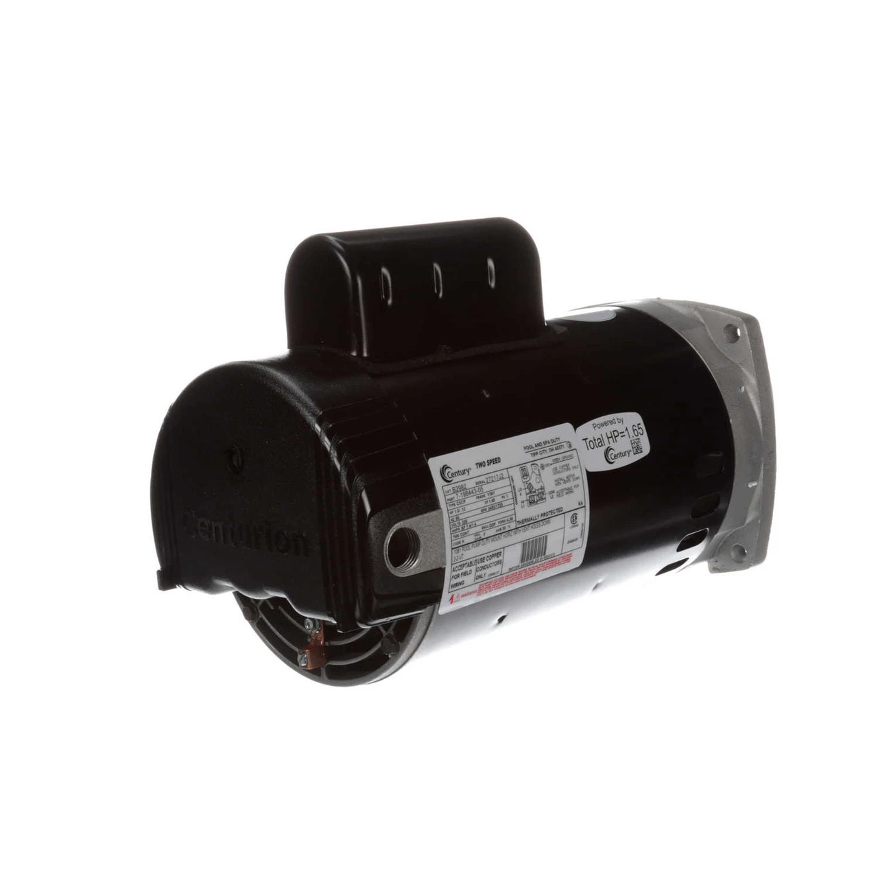 B2982 Century 1 Hp 2-Speed 56Y Frame 230V Square Flange Pool Motor Century # B2982 - Image 3