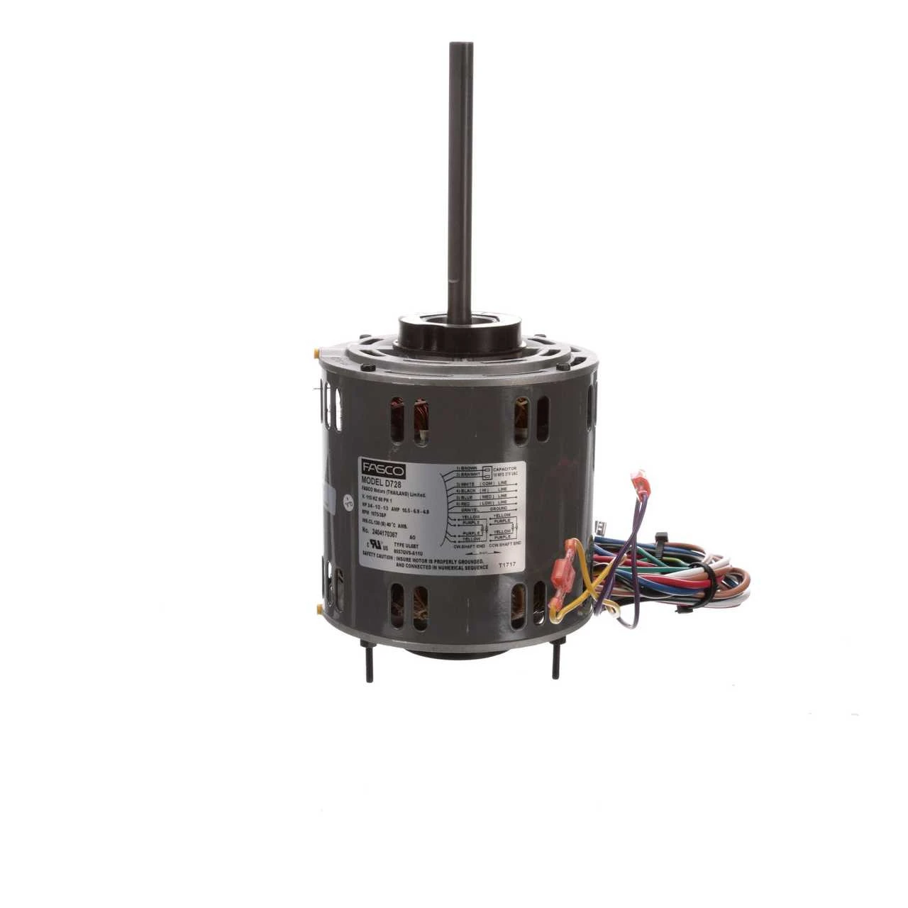 Fasco D728 Motor | 3/4 Hp 1075 RPM 3-Speed 115 Volts 5.6" Diameter Fasco Furnace Motor