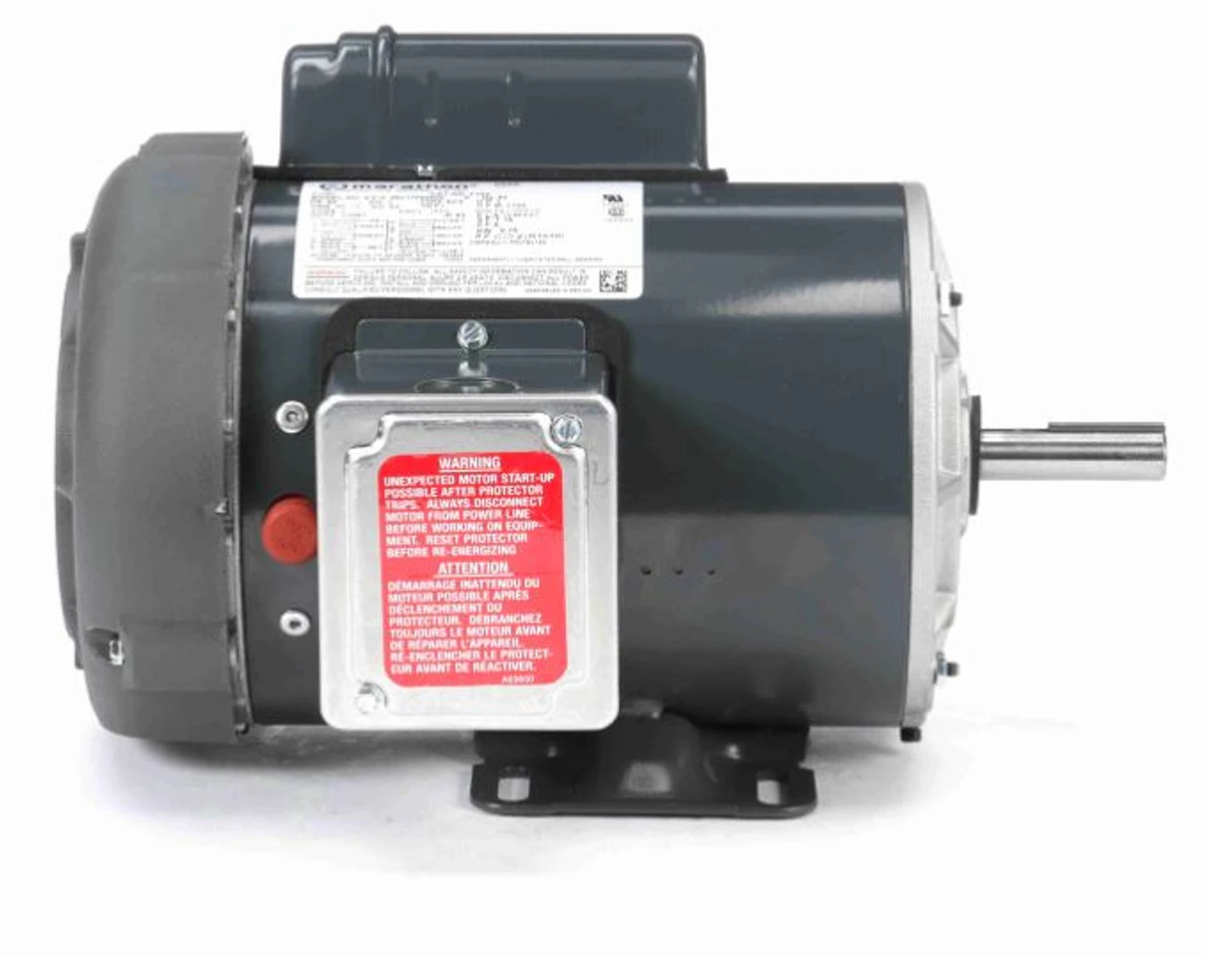 F104 Marathon 1 Hp 1725 RPM 56 Frame TEFC (Farm Duty)115/208-230 Volts Marathon - ELECTRIC MOTOR WAREHOUSE - Image 2