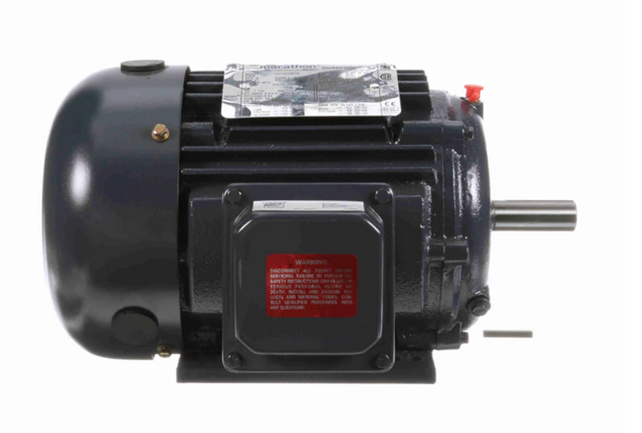 GT1004 Marathon 1-1/2 Hp 1800 RPM 3-Phase 145T Frame TEFC (rigid Base) 230/460V Motor # TE108 - Image 2